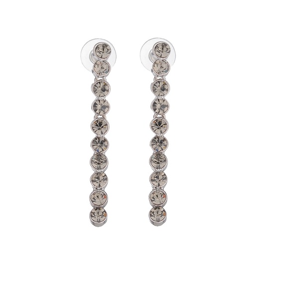 Dripping Crystals Gray Stone Earring Set - Picture 1 of 3
